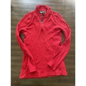 Y2K Lauren Ralph Lauren Equestrian Active Sz Medium Thermal Pullover Aztec Zip